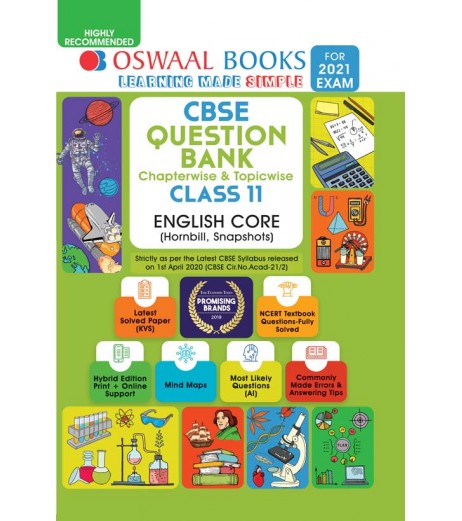 Oswaal CBSE Question Bank Class 11 English Core Chapter Wise and Topic Wise | Latest Edition CBSE Class 11 - SchoolChamp.net